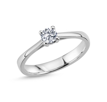 14 kt hvidguld The One ring med i alt 0,28 ct Diamant Wesselton SI
